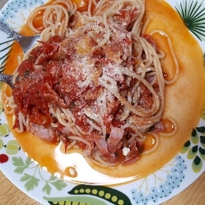 本格的イタリアントマトソースパスタ